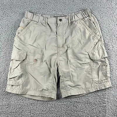 REI Cargo Shorts Mens 32 Actual 36 Belted Beige Lined Stained • $6.99