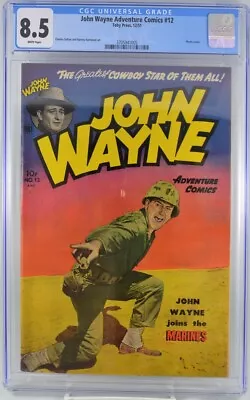 John Wayne Adventure Comics #12 CGC 8.5 John Joins The Marines Photo Cover • $999.99