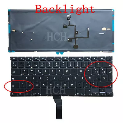 A1466 Spanish TECLADO ESPAÑOL Keyboard Macbook Air 13  A1369 2011-2014 Backlit • $27.60