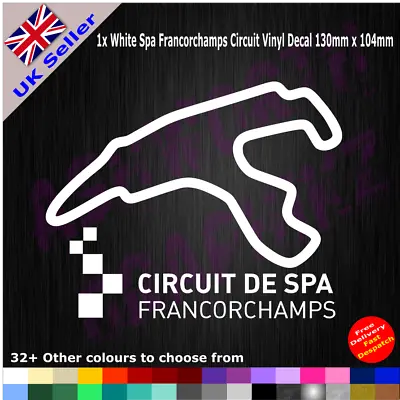 Circuit De Spa Francorchamps Track Vinyl Decal Sticker Formula 1 F1 - AG1043 • £2.89