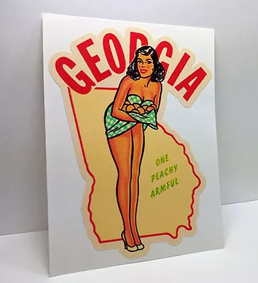 GEORGIA Pinup Vintage Style Travel Decal Vinyl Sticker Luggage Label • $4.69