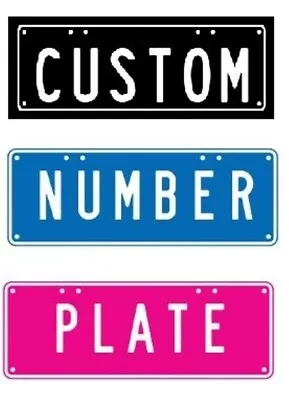 Custom Personalised License Number Plate Rego Customised Car Truck Bike Rack • $37.87