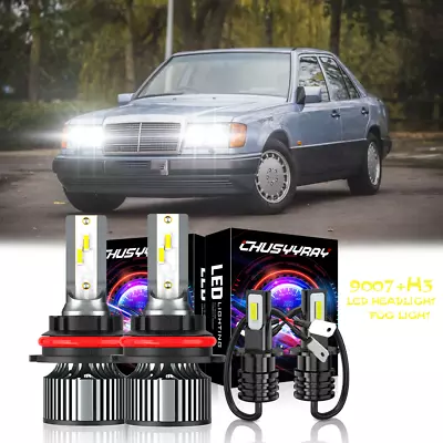 For Mercedes-Benz 300E 1990-1993 Combo 4x White LED Headlight Fog Light Bulbs • $39.99
