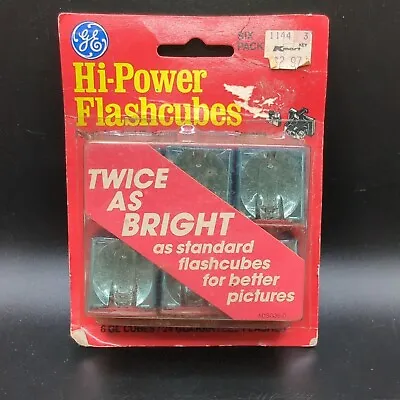 Vintage GE General Electric Flashcubes Flash Cubes 6-Pack Hi-Power NEW Sealed • $14
