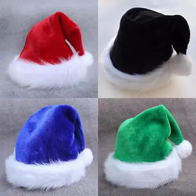 £5.18 • Buy Christmas Santa Hat Warm Plush Party Xmas Cosplay Costume Cap Decor Holiday Caps