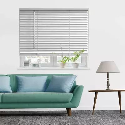 1  Cordless Vinyl Blinds Shades Window Blind Treatment Room Darkening All Sizes • $13.95