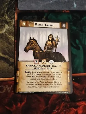 L5R CCG TCG. Legends Of The Five Rings: Ikoma Tomoi • £1.30
