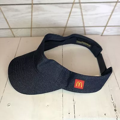 McDonalds Sun Visor Hat Adult Unisex Adjustable Blue Snapback Employee Crew • $9.99