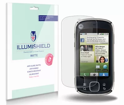 ILLumiShield Matte Screen Protector W Anti-Glare/Print 3x For Motorola CLIQ XT • $10.95