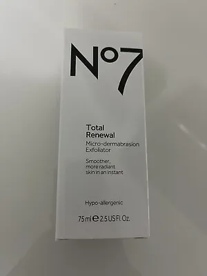 BNIB No7 Total Renewal Micro-dermabrasion Exfoliator 75ml Hypo-allergenic Facial • £3.99