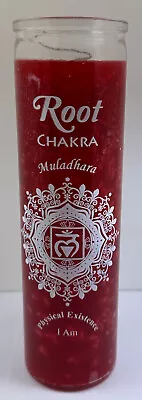 Root Chakra Red Wax Muladhara 7 Day Glass Jar Ritual Type Unscented Candle • $6