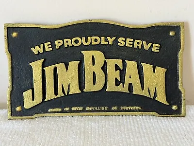 Jim Beam Wall Plaque - Gold / Black • $39.90