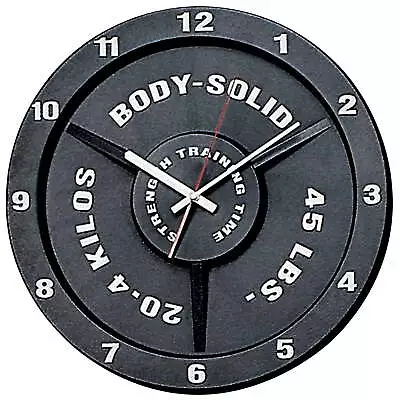 Weight Plate Art Wall Clock Strength Training Time Clock Vintage Wall Clock Deco • $32.99