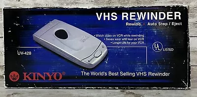 Kinyo VHS Video Cassette Tape Rewinder UV-428 Auto Stop Start Tested Working • $21.99