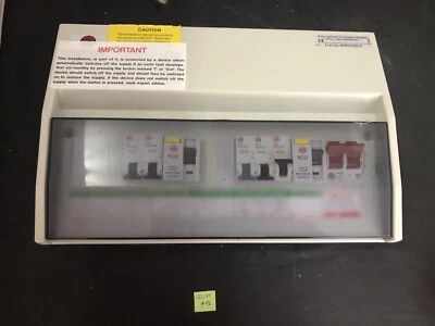 £18.99 • Buy Wylex PVC Fuse-board -box CCU 10 Way Main Switch, Dual RCD & Breakers #41