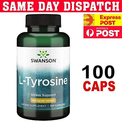 Swanson L-Tyrosine 500mg 100 Capsule Free From Amino Acid Premium Fast Ship ! • $26.50