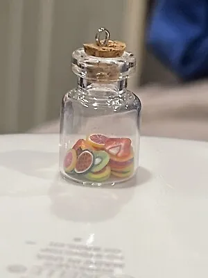 $6 • Buy Fruit Themed Glass Jar Necklace Pendant