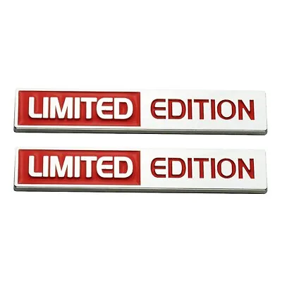 2Pcs Chrome Red Limited Edition Emblem 3D Trunk Fender Badge For Car SUV Racing • $11.99