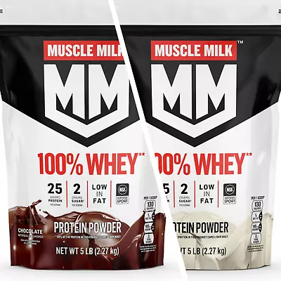 Muscle Milk 100% Whey Protein Powder Keto Muscle Growth Energizing Snack 5 Pound • $66.99