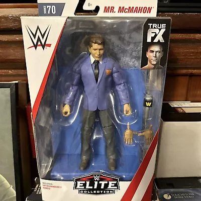 2019 WWE WWF Elite Collection Series 70 Mr. Vince McMahon Blue Coat 1980s • $29