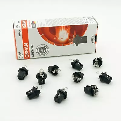 10 X Osram 286T 2721MF Car Dashboard PCB Panel Bulb & Holder 12v 1.2w B8.5D • £12.99