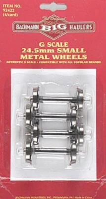 $25.71 • Buy Bachmann Metal Wheels Small (4) - G Scale Model Train Truck - #92422