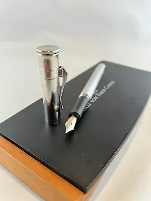 Graf Von Faber Castell Classic Platinum Plated Fountain Pen W/ Box And Manual • $525