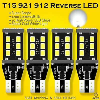 4x SAWE LED Reverse Backup Light Bulb 921 912 W16W 904 906 916 Super White 6000K • $8.42
