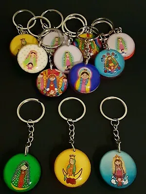 12 La Virgencita De Guadalupe Keychain Party Favors Bautizo Communion Recuerdos  • $14.99