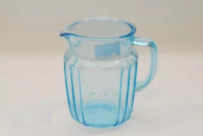 Hocking Mayfair Open Rose BLUE Pitcher 5.75 Inch • $44.55