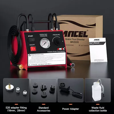 ANCEL BR2000 Car Brake Fluid Bleeder Vacuum Pump Pressure Oil Exchange Machine • $339.99