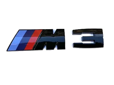 Fit For BMW M3 Gloss Black Style Rear Trunk Emblem Badge M Sticker • $19