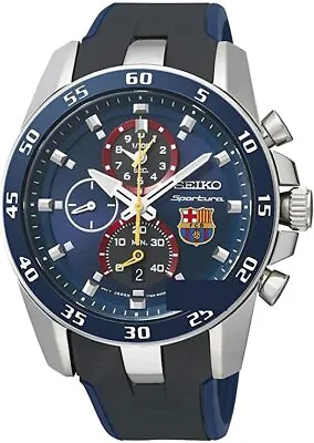 Seiko Sportura FC Barcelona Chronograph Men's Watch SPC089P2 • $577.89