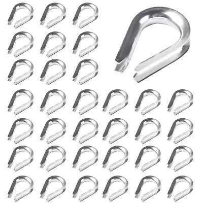 60 Pcs 1/8  M3 Stainless Steel Thimble For Diameter Wire Rope Cable Thimbles New • $11.16