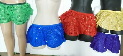 3mm Faux Sequin Dance Costume Skirt Short Tap Circle Showy Many Colors Child Siz • $9.99