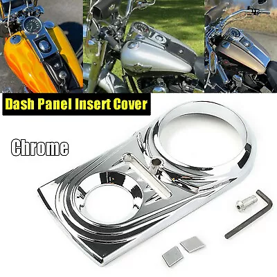 Motorcycle Dash Panel Insert Cover Chrome For Harley Heritage Softail FLSTN FXST • $19.93