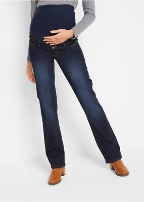 Bonprix Maternity Bootcut Jeans Comfort Stretch Adjustable Waist Leg 31  Size 8 • £15.99