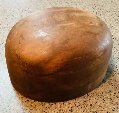 7 1/8 Vintage Antique Wooden Wood Hat MOLD Millinery  Block Form Solid Free Ship • $95