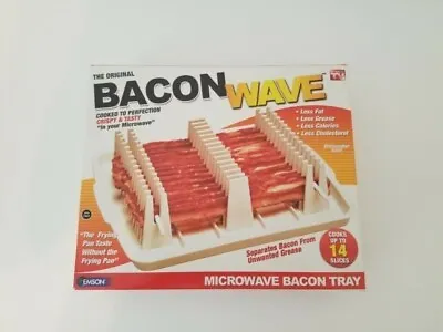 The Original Bacon Wave Microwave Bacon Tray Cooks Up To 14 Slices Emson • $10
