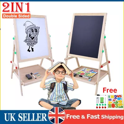 £19.99 • Buy 2 IN1 Kid Drawing Painting Board Art Easel Dual Side Easel Children Chalk Board