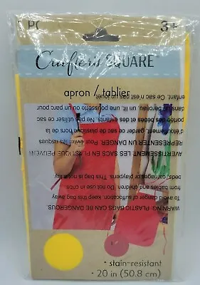 Crafter's Square Polyester 3+ Apron 20  Stain Resistant Yellow - FREE SHIPPING • $3.42