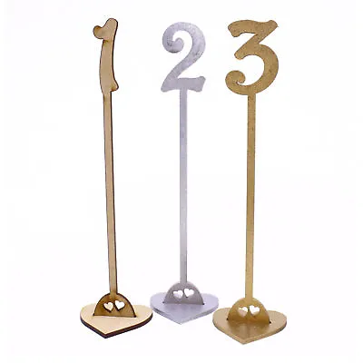 £4.72 • Buy Wooden Table Number Sticks Wedding Party Gold Silver Natural - 20cm Harrington