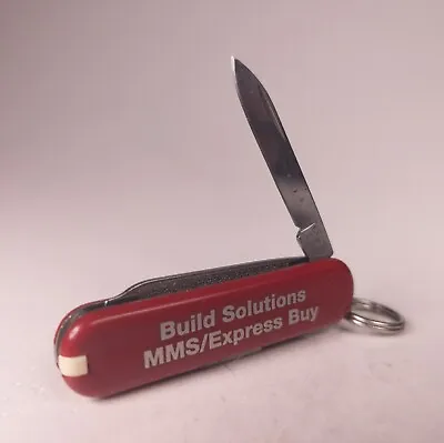 BUILD SOLUTIONS MMS Logo Victorinox Swiss Army Knife 58mm Classic SD Red  • $14.99