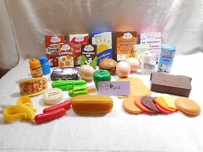 34 Pc. LOT Children's Play Food Make Believe Pretend Cooking Toys • $11.99