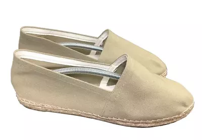 J JILL Padre Womens Tan Beige Canvas Espadrilles Flats Slip On Shoes Size 10 NEW • $29.95