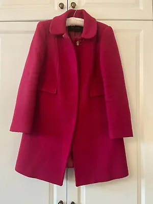 Tara Jarmon Ladies Pink Vintage Style Wool Blend Size 38 UK 10 - 12 Coat • £22