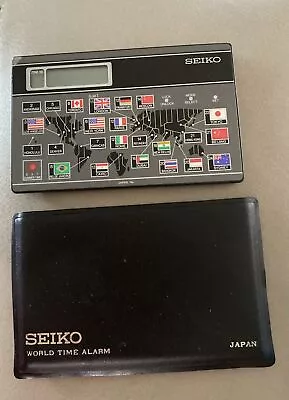 Vintage SEIKO Quartz World Time Zone Alarm Travel Clock   See Description & Pic • $30