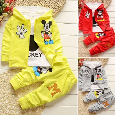 Mickey Mouse Disney Baby Unisex Tracksuit Clothes Hoodies Pants Set Kids Outfit﹏ • $33.19