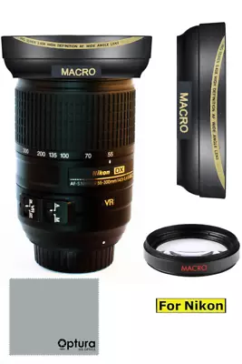 Wide Angle Macro Lens For Nikon 55-300mm F/4.5-5.6G ED VR AF-S DX Nikkor Zoom • $97.45