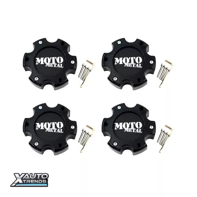 4 X Moto Metal Gloss Black Wheel Center Cap MO909B6139B • $112